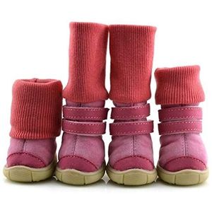 Wudimaoyiyouxian Dog Boots dikke vacht Pet Schoenen kleine honden Schoenen winter warme snowboots for Teddy Poedel (Color : B, Size : M)