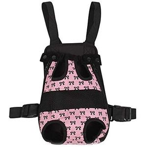 Wudimaoyiyouxian schouder borst rug huisdier tas voorzijde borst vier gaten huisdier rugzak uit draagtas, gemakkelijk passen voor reizen wandelen camping, M, roze