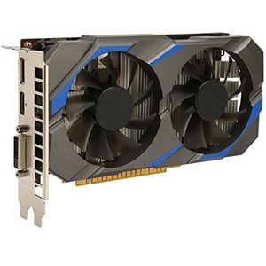 4 GB GDDR5 Grafische Kaart, PCI Express 3.0x16 Interface 1050 Ti Grafische Kaart met 2 Ultrastille Ventilatoren voor Computer