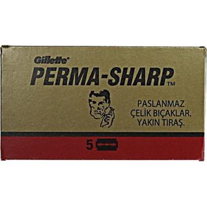 Gillette Perma-Sharp Double Edge Blades Navul Scheermesjes 5 Stuks