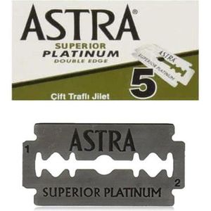 Astra Superior Platinum scheermesjes - Double Edge Blade - 1 doosjes van 5 scheermesjes