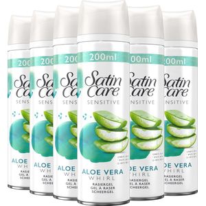 Gillette Venus Satin Care Gevoelige Huid Scheergel Vrouwen - 6x200ml Voordeelverpakking