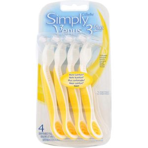 Gillette Simply Venus 3 Plus - 4 stuks - Wegwerpscheermesjes