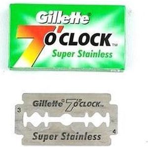 600 Stuks Gillette double edge scheermesjes 7 O'Clock Permasharp Stainless