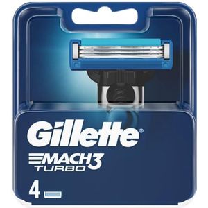 Gillette Mach3 Turbo Scheermesjes 4 st