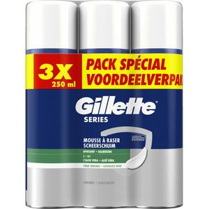 Gillette Series Gevoelige Huid - Scheerschuim - 250 ml - 3 stuks
