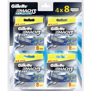 Gillette Mach3 Turbo - Scheermesjes - 32 Stuks