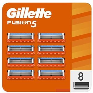 Gillette Fusion5 Scheermesjes (8 Stuks), 5 Antifrictie Scheermesjes Voor Mannen, Voor Maximaal 20 Scheerbeurten Per Navulmesje, Navulmesjes, Past In Brievenbus