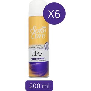 Gillette Venus Satin Care Olaz Violet Swirl Scheergel - Voordeelverpakking 6x200ml