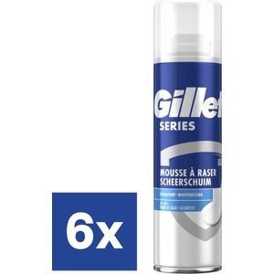 6x Gillette Series Verzorgende Scheerschuim Mannen 250ml