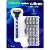 Gillette - Mach3 Scheerapparaat - Vervangende Messjes 12 st