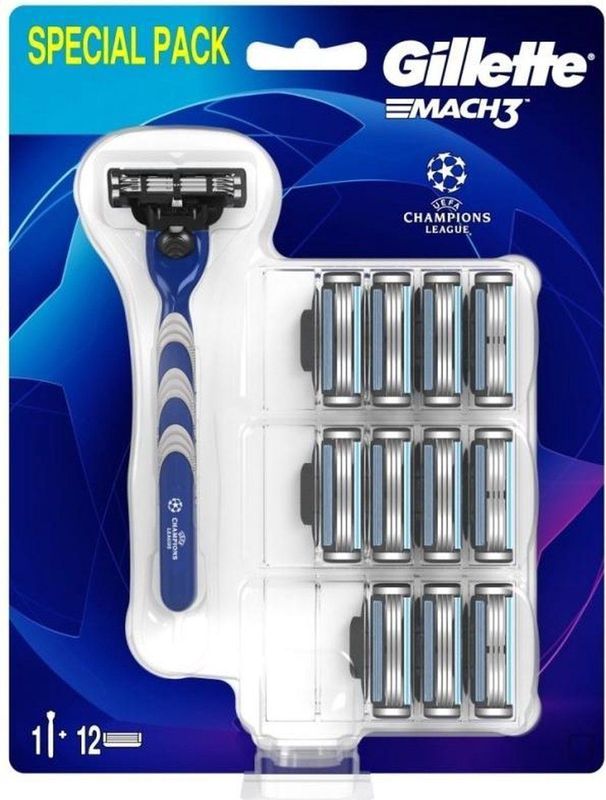 Gillette - Mach3 Scheerapparaat - Vervangende Messjes 12 st