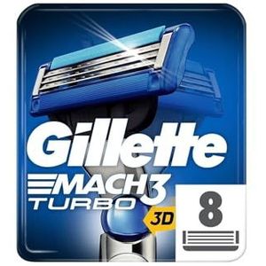 Gillette Mach3 Turbo Scheermesjes Voor Mannen - 8 Navullingen