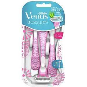 Gillette Venus Treasures wegwerpscheerapparaat voor dames, 6 verpakkingen met 3 stuks