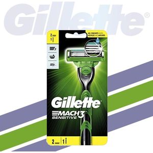 Gillette Mach3 Sensitive Scheermes Voor Mannen + 1 Mesje