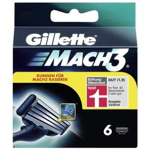 Gillette Mach3 scheermessen, 6 stuks, verpakking van 6 stuks NIEUW!
