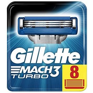 Gillette Mach3 Turbo Scheermesjes Voor Mannen, 8 Navulmesjes