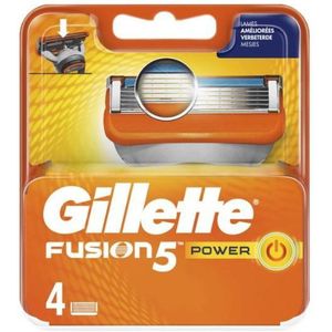 Gillette Fusion5 Power Scheermesjes Mannen - 4 stuks