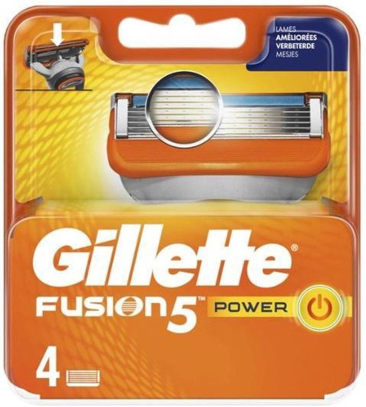 Gillette Fusion5 Power Scheermesjes Mannen - 4 stuks