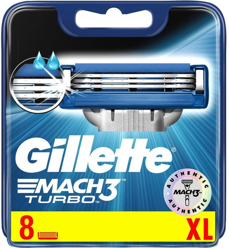 Gillette - Mach3 Turbo - Scheermesjes - 8 Stuks