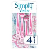 Gillette Simply Venus3 Wegwerpscheermesjes Vrouwen - 4 Stuks