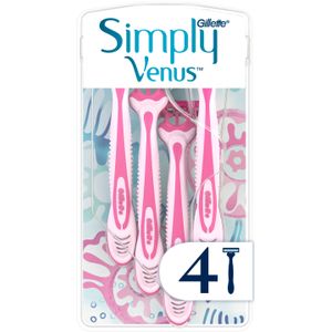 Gillette Simply Venus3 Wegwerpscheermesjes Vrouwen - 4 Stuks