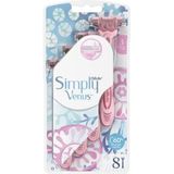 Gillette Venus Simply 3 Lot de 8 rasoirs jetables pour femme avec 3 lames