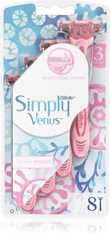 Gillette - Venus Simply - Wegwerp Scheermessen - 8 st