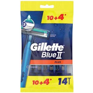 Gillette - Blue II Plus - Wegwerp Scheermessen - 14 Stuks - Handmatig