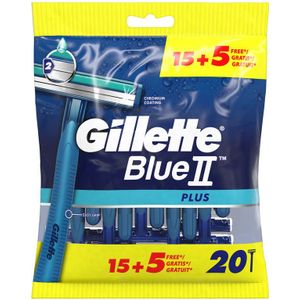Gillette BlueII Plus Wegwerpmesjes Voor Mannen 15+5