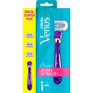 Gillette Venus Swirl Scheersysteem met Flexiball Technologie + 3 Scheermesjes