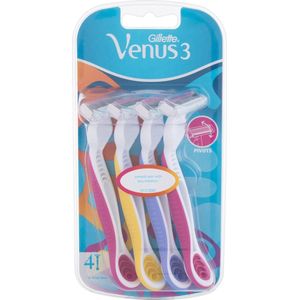 Gillette - Venus 3 - Wegwerpscheermessen - 4 Stuks - Inclusief Vochtstrook
