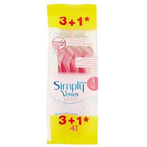 Simply Venus3 Basic wegwerp-scheerapparaat voor dames (3 + 1 stuks)