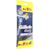 Gillette Blue3 Smooth 4+2 stuks