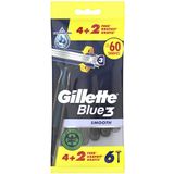 Gillette Blue3 Smooth 4+2 stuks