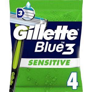 Gillette Blue3 Sensitive - 4 stuks - Wegwerpmesjes