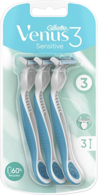 Gillette - Venus 3 Sensitive - Scheermessen - 3 st - Wegwerp