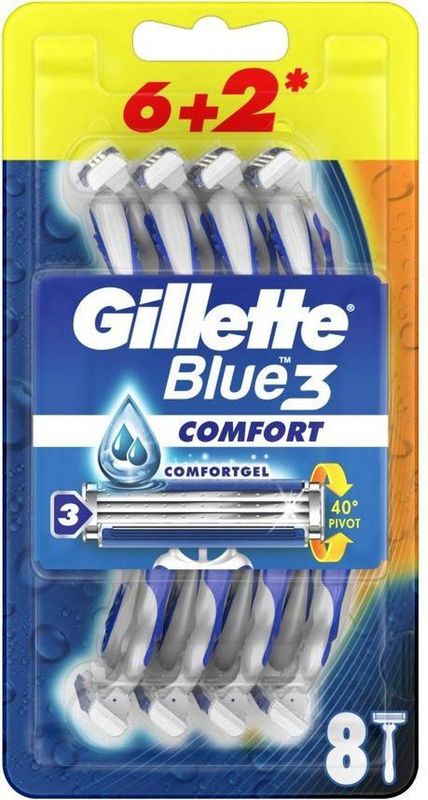 Gillette - Blue 3 Comfort - Scheermesjes - 8 Stk.