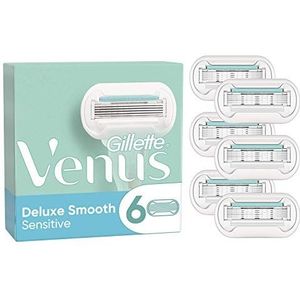 Gillette Venus Deluxe Smooth Sensitive Scheermesjes Voor Vrouwen - 6 Navulmesjes