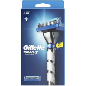 Gillette Mach3 turbo apparaat + 1 mesje 1 stuk