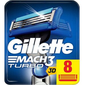 Gillette Mach3 Turbo 3D Scheermesjes 8 Stuks