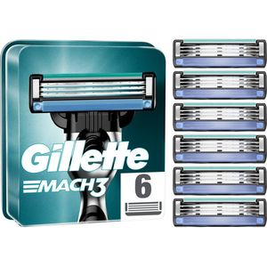 Gillette Mach3 Scheermesjes Voor Mannen, 6 Navulmesjes