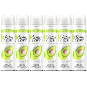 Gillette Satin Care Shave Gel Avocado Twist - 6 x 200 ml