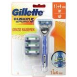 Gillette Fusion Sport Scheersysteem met Navulmesjes 4 Stuks