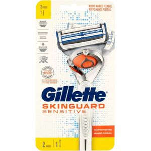 Gillette Skinguard Sensitive Support Flexball + 2 Lames de rasoir