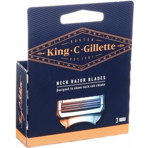 Gillette King C. scheermesjes voor de hals (3 stuks)