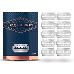 King C. Gillette Scheermesjes, 10 reservemesjes voor heren met duurzame messen, cadeau voor mannen