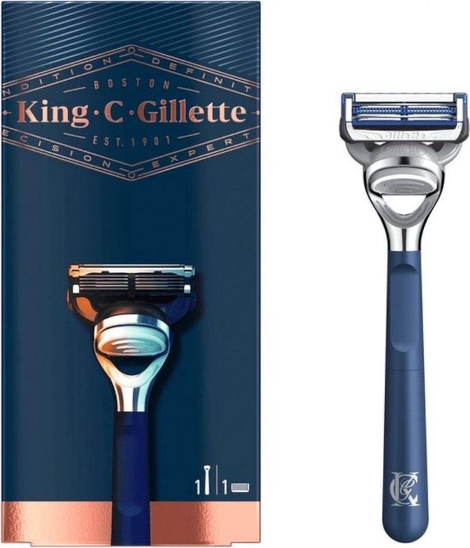 King C. Gillette Scheermes Blue Chrome