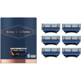 King C. Gillette - Fusion Scheermesjes - 5 Premium Bladen - Voor Gezicht en Contour
