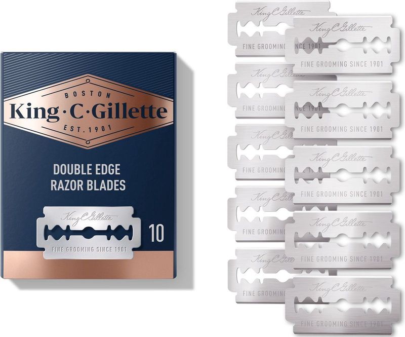 King C. Gillette Double Edge Safety Razor - 10 Navulmesjes